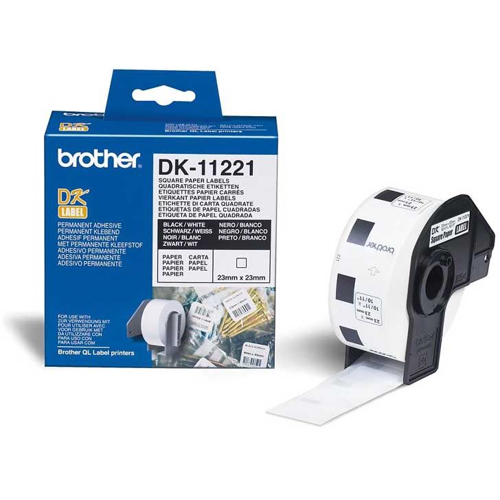 BROTHER DK-11221 ROLLOS DE ETIQUETAS CUADRADAS 23X23MM