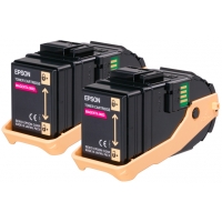 PACK 2 TONER MAGENTA EPSON ACULASER C9300 ORIGINAL C13S050607