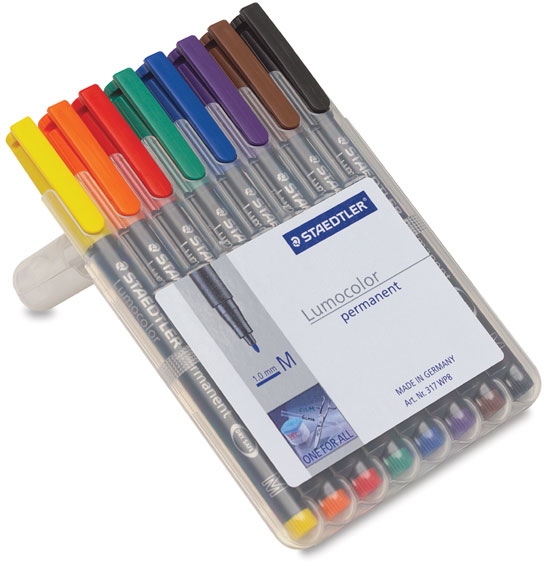 Imagen extra Estuche de 8 rotuladores Staedtler LUMOCOLOR Medio M-317 WP8