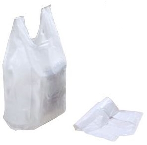 Imagen extra Bolsas de plastico 40x50cm, 70% reciclada - 1Kg, asas de camiseta.
