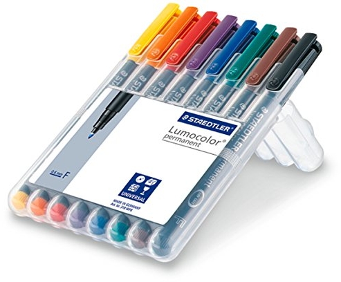 Imagen extra Estuche de 8 rotuladores Staedtler LUMOCOLOR Fino F-318 WP8