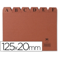 INDICE SEPARADOR ABECEDARIO FICHERO CARTON Nº 4 - 125x200mm