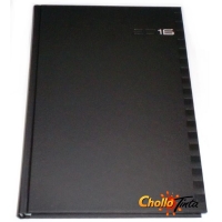 Agenda 2016 Economica Tapa dura, 15 x 21 cm. Color Negro liso