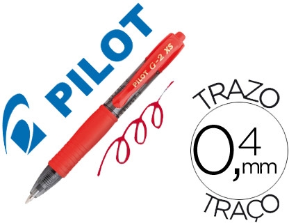 Pilot G2 Pixie Rojo, tinta de gel, boligrafo mini (corto)