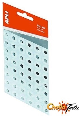 Imagen extra Arandelas adhesivas transparentes 96 uds, etiquetas APLI 228