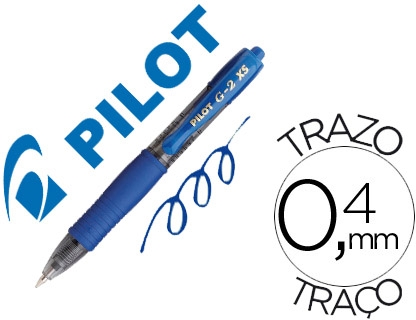 Pilot G2 Pixie Azul, tinta de gel, boligrafo mini (corto)