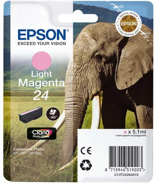 Epson 24 Magenta claro T2426 XP750 XP850 XP950 C13T24264010