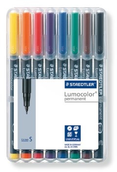 Estuche de 8 rotuladores Staedtler LUMOCOLOR SuperFino S-313 WP8