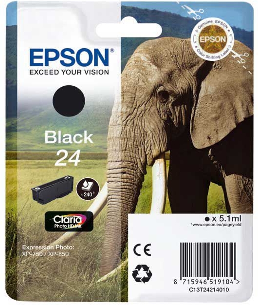Epson 24 Negro Original T2421 XP750 XP850 XP950 C13T24214010