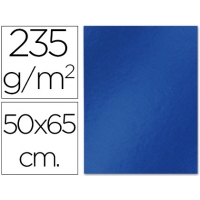 PACK 10 Cartulinas Metalizadas AZUL 50x65 cm, 235 gr/m2,
