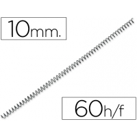 Fellowes 5110301 - Caja 100 Espirales metalicas de 10mm (60 paginas) NEGRO encuadernar