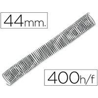 Fellowes 5112101 - Caja 25 Espirales metalicas de 44mm (400 paginas) NEGRO encuadernar