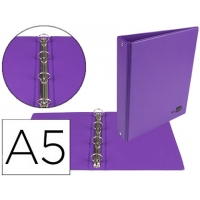 Carpeta 4 anillas 25mm A5 PVC VIOLETA
