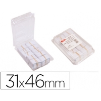 ETIQUETAS COLGANTES APLI 161021 TEXTIL PERFORADA 31 X 46 MM CAJA DE 1000