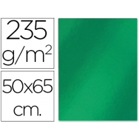 PACK 10 Cartulinas Metalizadas VERDE 50x65 cm, 235 gr/m2,