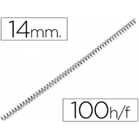 Fellowes 6005002 - Caja 25 Espirales metalicas de 14mm (100 paginas) NEGRO encuadernar