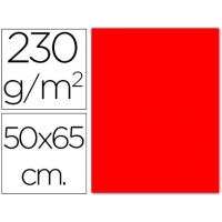 PACK 10 Cartulinas Fluorescentes ROJA 50x65 cm, 230 gr/m2