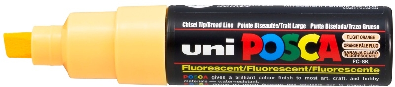 POSCA PC-8K Naranja claro, punta Ancha 8mm Multisuperficie (cristal, madera, tela, plastico)