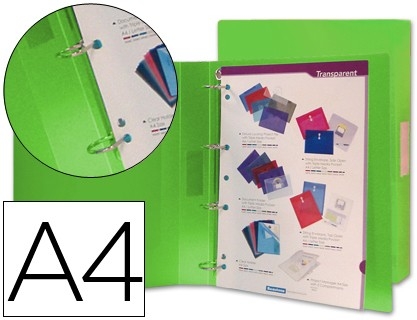 Carpeta A4 Con 4 Anillas - Organizador De Documentos Recargable | Bolsillos Adicionales Para Escuela, Oficina O Archivo
