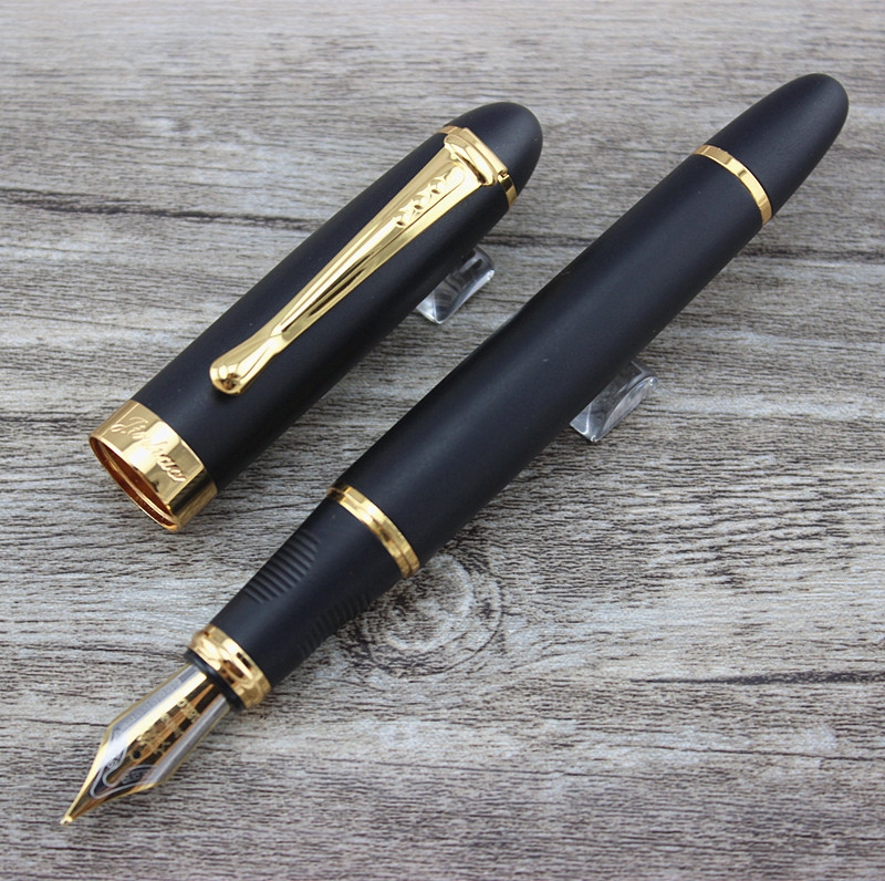 Pluma Jinhao x450 Negro Mate (Frosted Black), punta Media.