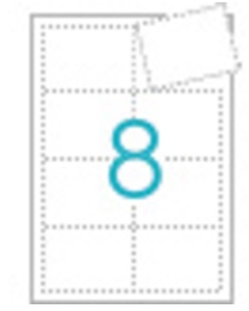 Imagen extra 80 Tarjetas convencion 90x55mm en hojas A4 para impresora, Apli 02794. 10 Hojas con 8 Tarjetas por hoja