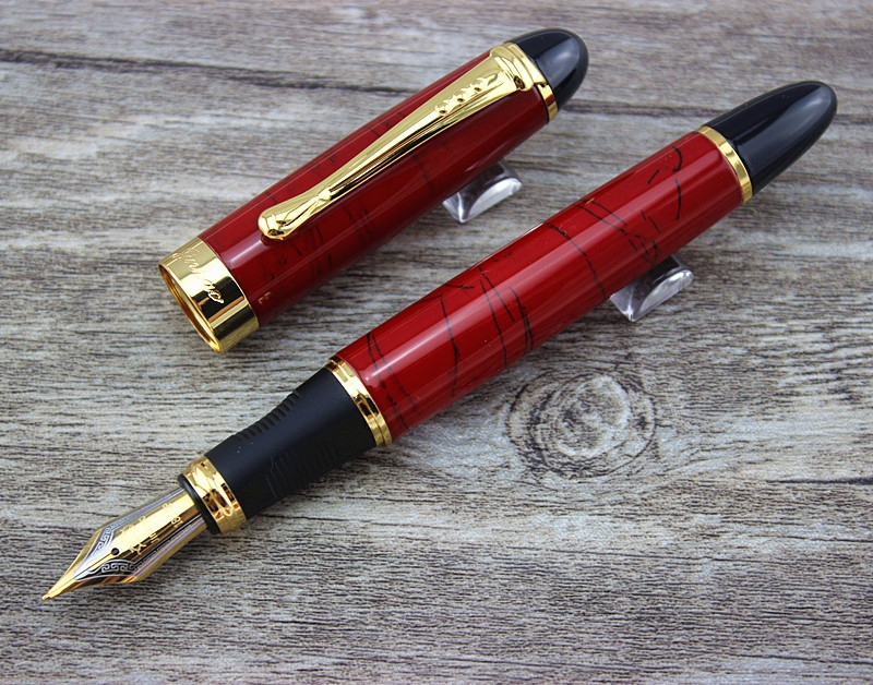 Pluma Jinhao x450 Rojo Coral, punta Media.
