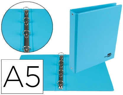 Carpeta De Anillas A5 Brunnen - Cartón Laminado, 2 Anillas, Varios Colores (Blanco, Negro, Azul...)