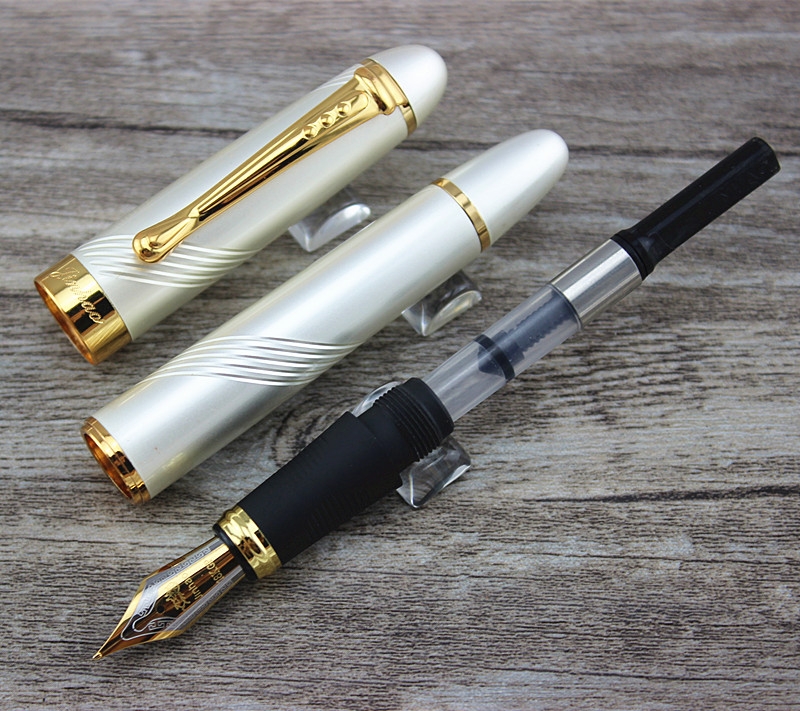 Imagen extra Pluma Jinhao x450 Blanco Perla (Pure white), punta Media.