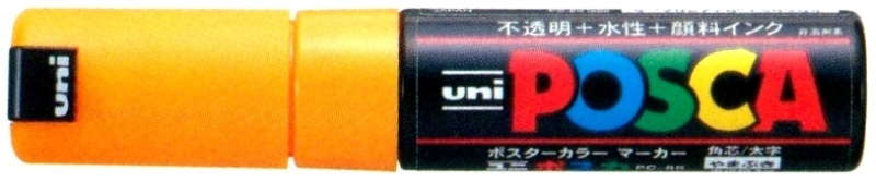 POSCA PC-8K Amarillo claro, punta Ancha 8mm Multisuperficie (cristal, madera, tela, plastico)