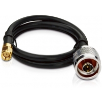 Cable Coaxial Pigtail LMR200 de 0.5M Macho Tipo N a Hembra RP-SMA