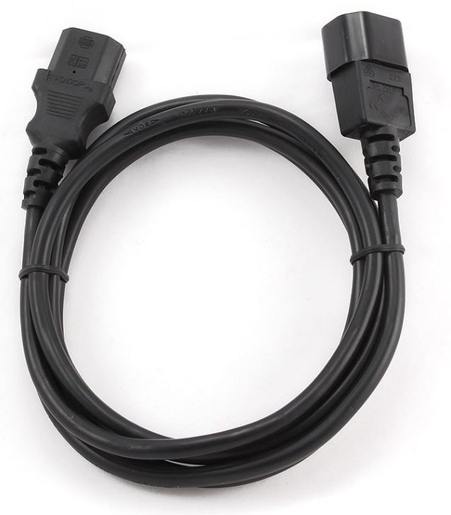Imagen extra Cable de alimentacion IEC C13-C14 Macho - Hembra de 3 metros