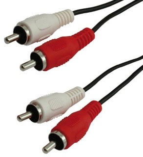 Cable RCA macho de 2 conectores para Audio de 3 metros