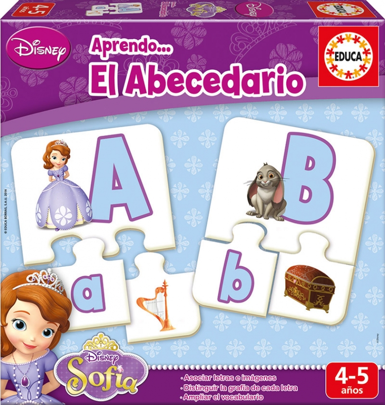 Puzzles Educa - Princesa Sofía: aprendo el abecedario (Educa Borrás 15948)
