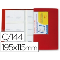 Clasificador para 144 tarjetas Beautone en polipropileno Rojo 195x115 mm