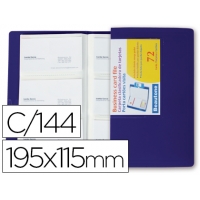 Clasificador para 144 tarjetas Beautone en polipropileno Azul 195x115 mm