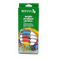 Pintura acrilica. Caja de 12 colores de 10ml.