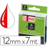 Cinta DYMO D1 45015 ROJO-BLANCO 12mm x 7m. S0720550