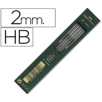 Tubo con 10 Minas Faber Castell 9071 HB 2mm Grafito