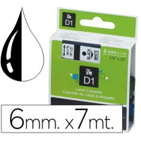 Cinta DYMO D1 43613 NEGRO-BLANCO 6mm x 7m. S0720780