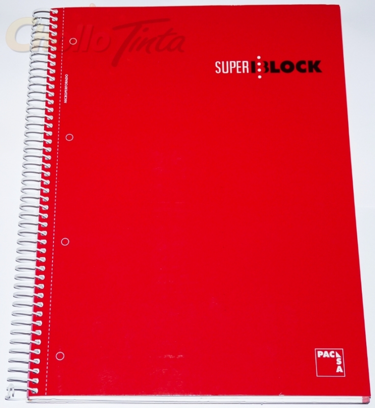 Imagen extra Cuaderno A4, 160 Hojas Microperforadas 4 Taladros, Tapas ExtraDuras, Rayado Horizontal, Papel de 70gr