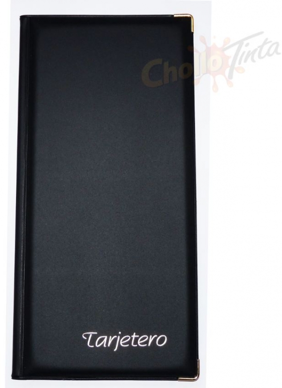 Tarjetero Nappa encuadernado simil piel para 96 tarjetas, 290 x 135mm