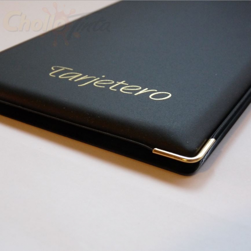 Imagen extra Tarjetero Nappa encuadernado simil piel para 96 tarjetas, 290 x 135mm