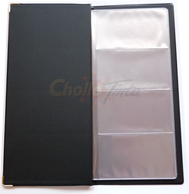 Imagen extra Tarjetero Nappa encuadernado simil piel para 96 tarjetas, 290 x 135mm