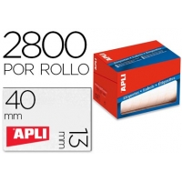 Rollo etiquetas 13x40 mm Apli 1681, 2800 unidades