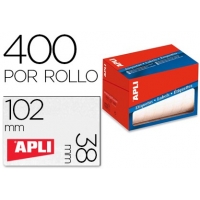 Rollo etiquetas 38x102 mm Apli 1698, 400 unidades