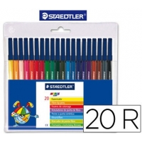 Rotulador Staedtler Slim Noris Club punta fina caja 20 rotuladores lavables