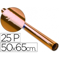 Papel celofan rollo trepado naranja -25 hojas 50x65cm