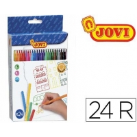 Rotulador Jovi fino lavable caja 24 rotuladores