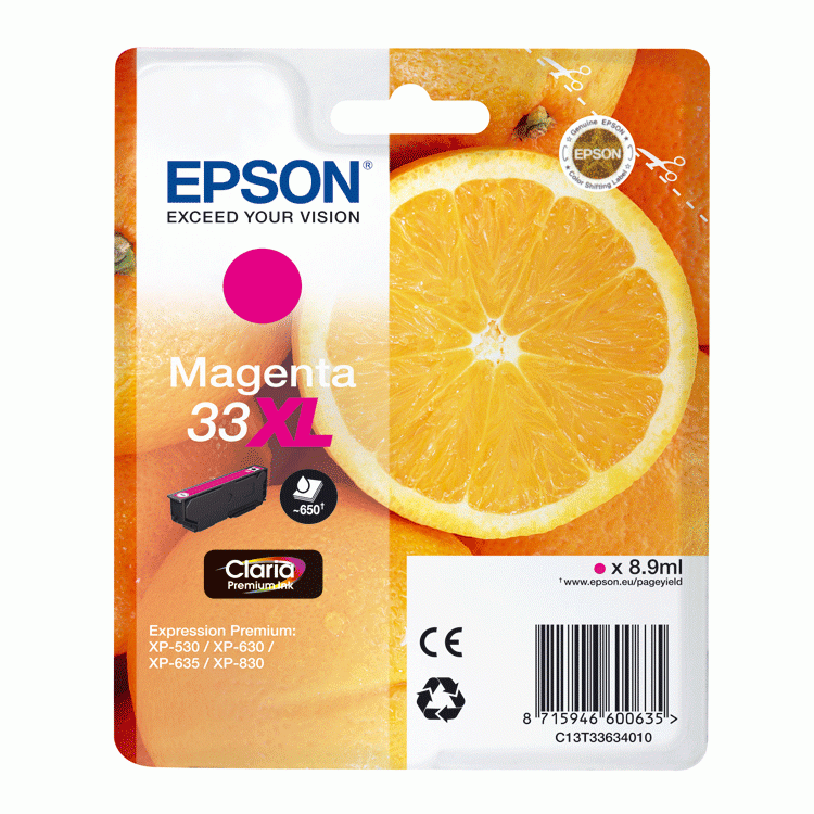 Epson 33XL Magenta T3363 Original ALTA CAPACIDAD C13T33634010