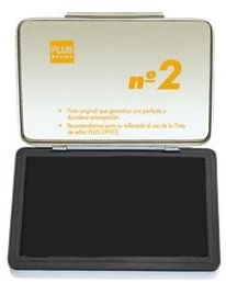 Tampon economico Nº2 NEGRO de 8x12cm para sellos y cuños manuales.